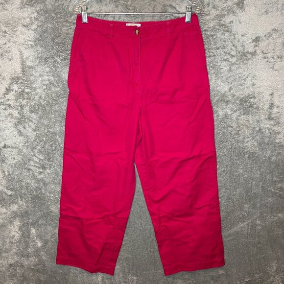 Talbots Pants - Vtg Talbots Women Old Money Classic Flat Front High Rise Crop Chino Pant 10 Pink
